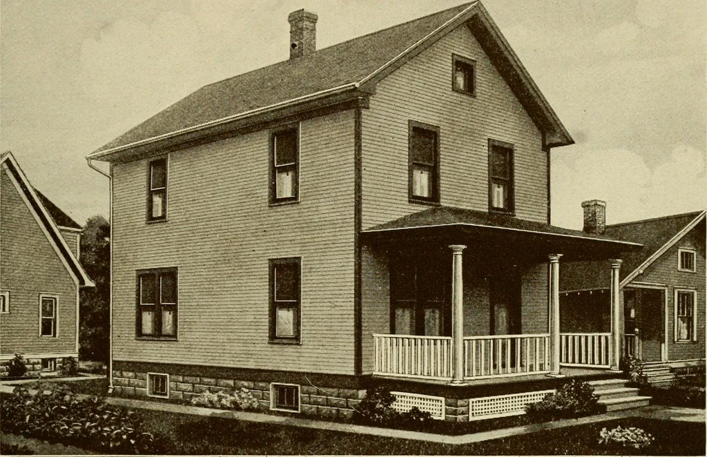 An illustration from Plan book of Harris homes : book number seventy six, 1920, leaf 76