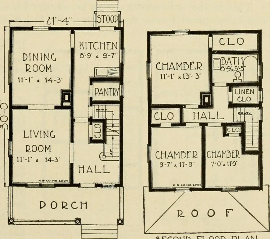 An illustration from Plan book of Harris homes : book number seventy six, 1920, leaf 76