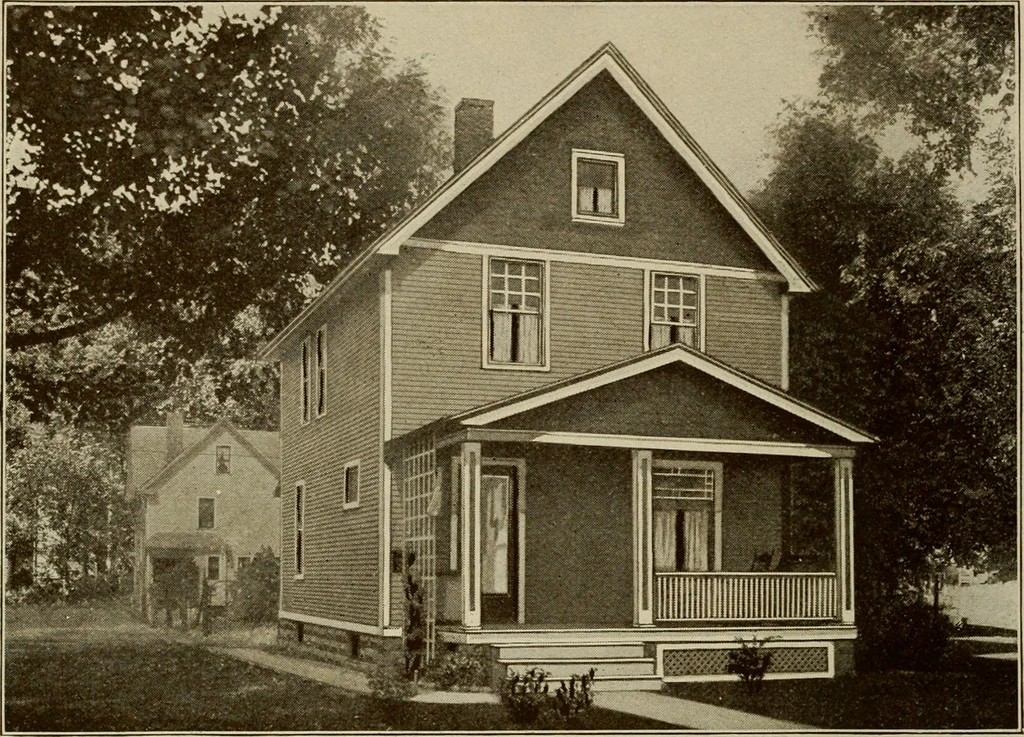 An illustration from Plan book of Harris homes : book number seventy six, 1920, leaf 77