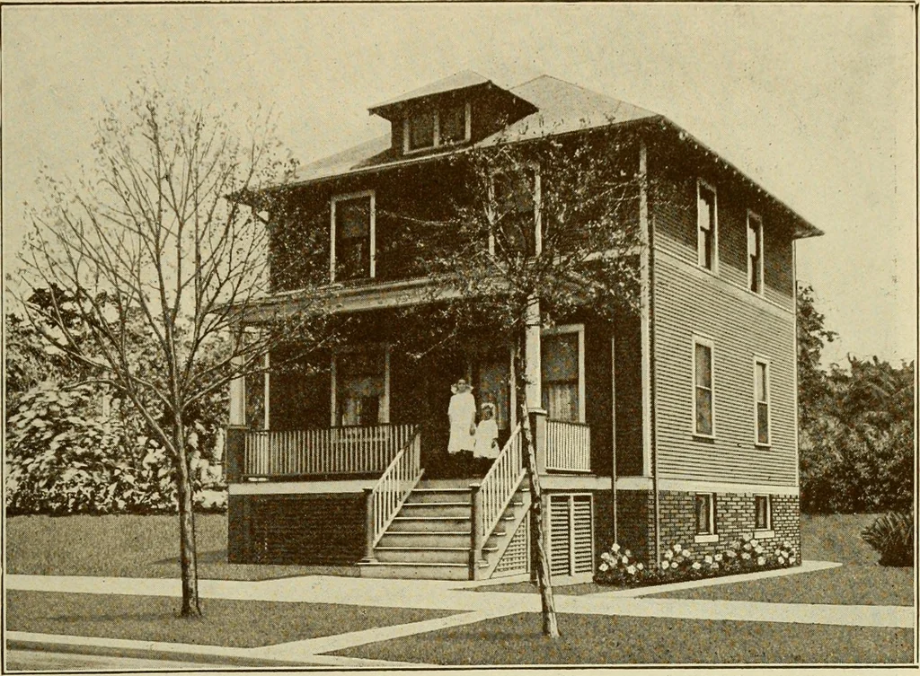 An illustration from Plan book of Harris homes : book number seventy six, 1920, leaf 78