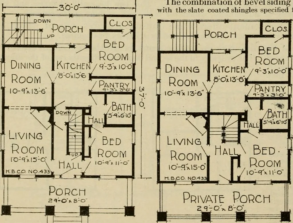 An illustration from Plan book of Harris homes : book number seventy six, 1920, leaf 79