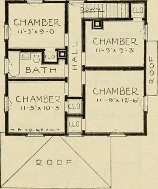 An illustration from Plan book of Harris homes : book number seventy six, 1920, leaf 82