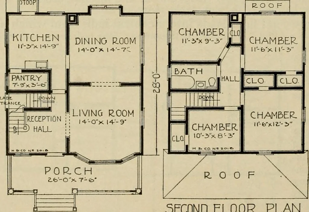 An illustration from Plan book of Harris homes : book number seventy six, 1920, leaf 83