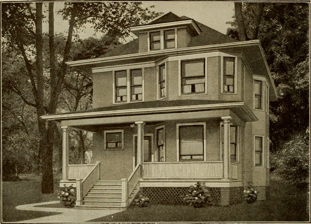 An illustration from Plan book of Harris homes : book number seventy six, 1920, leaf 85