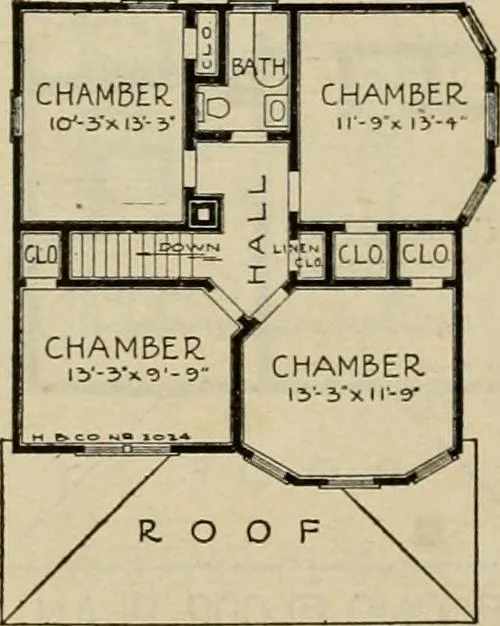 An illustration from Plan book of Harris homes : book number seventy six, 1920, leaf 85