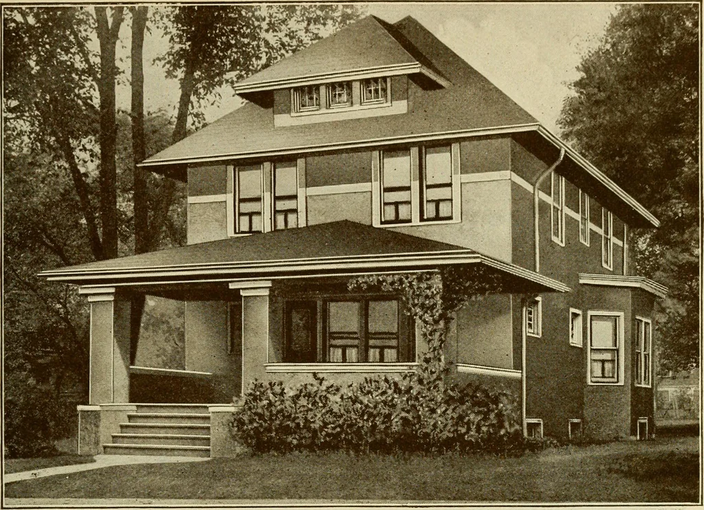 An illustration from Plan book of Harris homes : book number seventy six, 1920, leaf 86