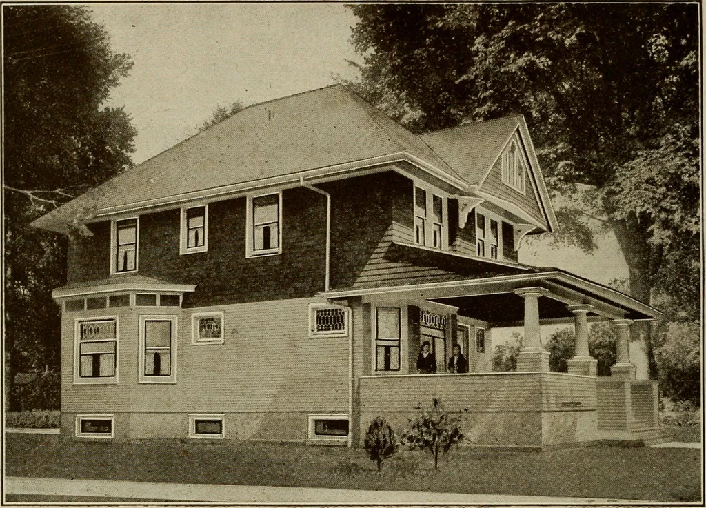 An illustration from Plan book of Harris homes : book number seventy six, 1920, leaf 87