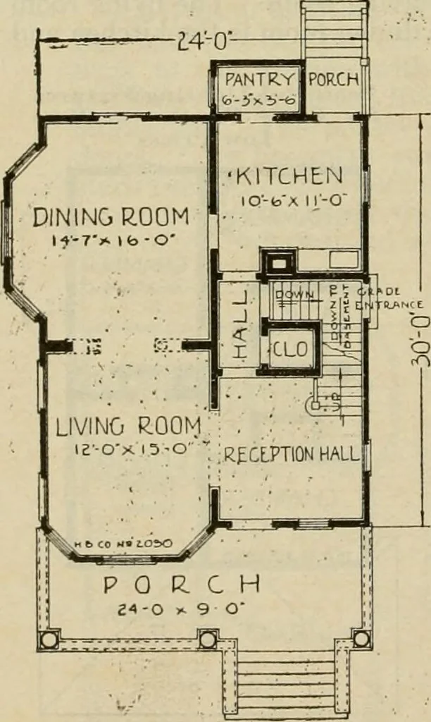 An illustration from Plan book of Harris homes : book number seventy six, 1920, leaf 87