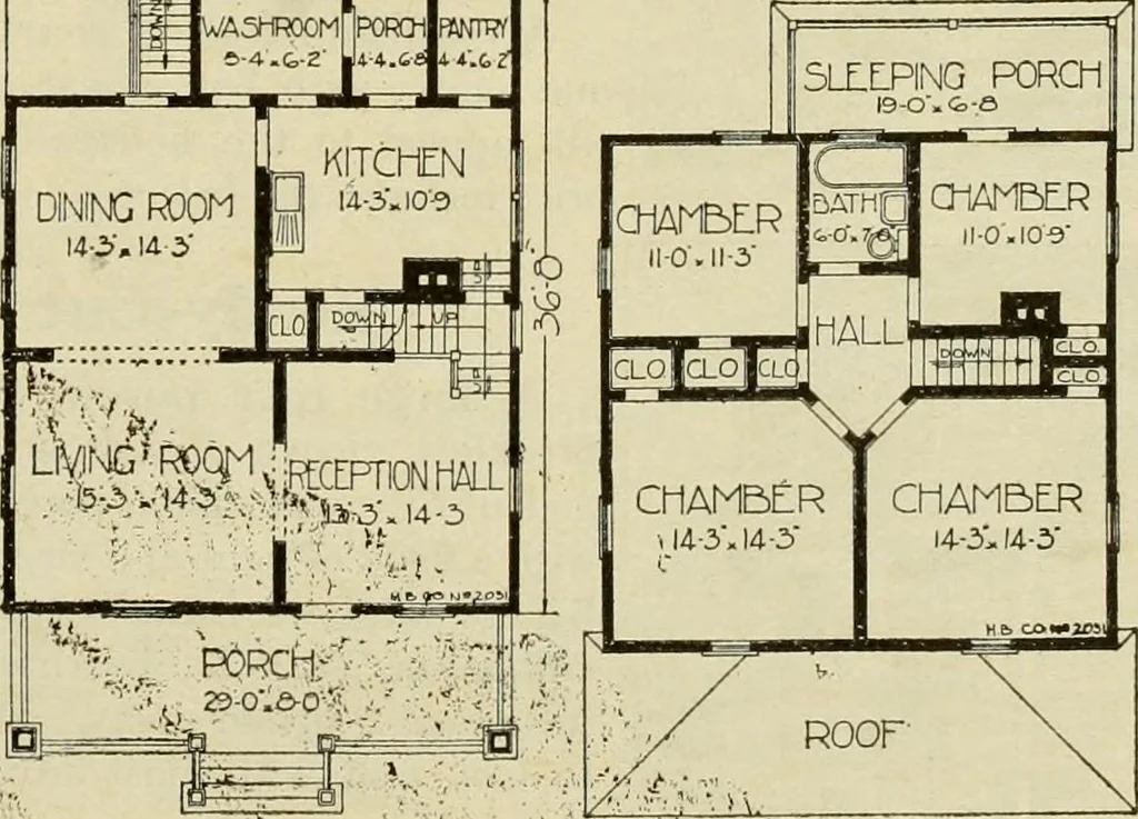 An illustration from Plan book of Harris homes : book number seventy six, 1920, leaf 88