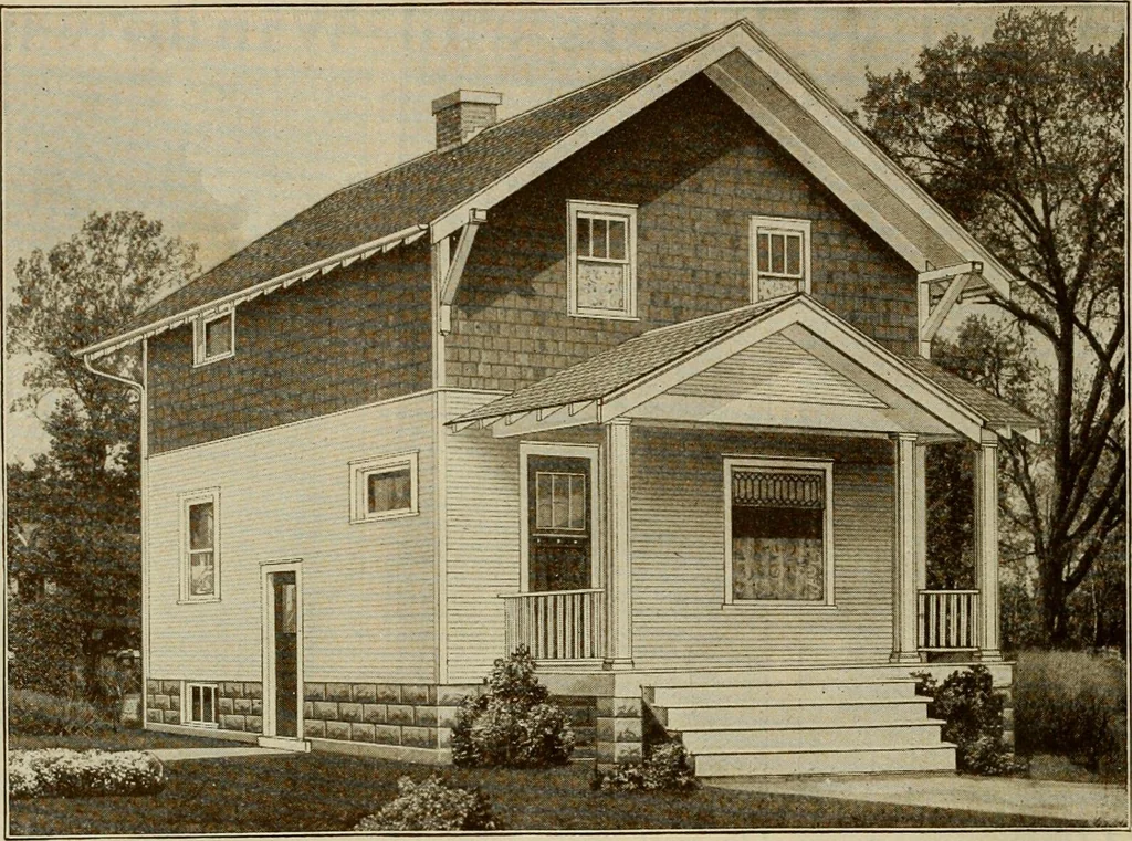 An illustration from Plan book of Harris homes : book number seventy six, 1920, leaf 93