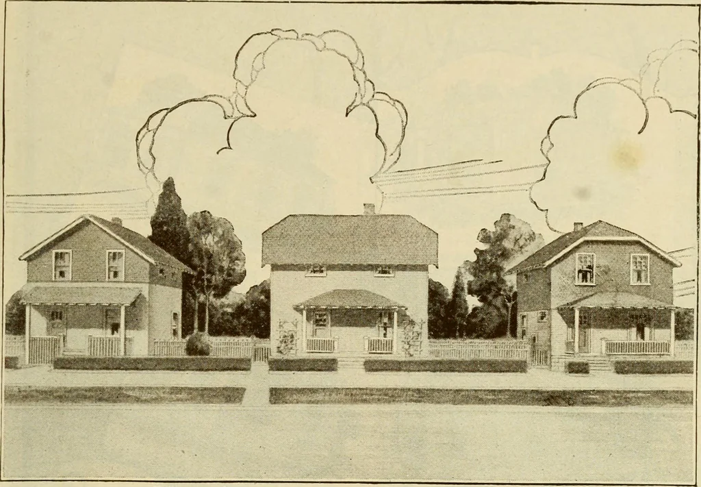 An illustration from Plan book of Harris homes : book number seventy six, 1920, leaf 94