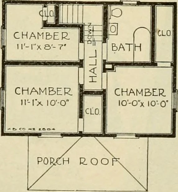 An illustration from Plan book of Harris homes : book number seventy six, 1920, leaf 94
