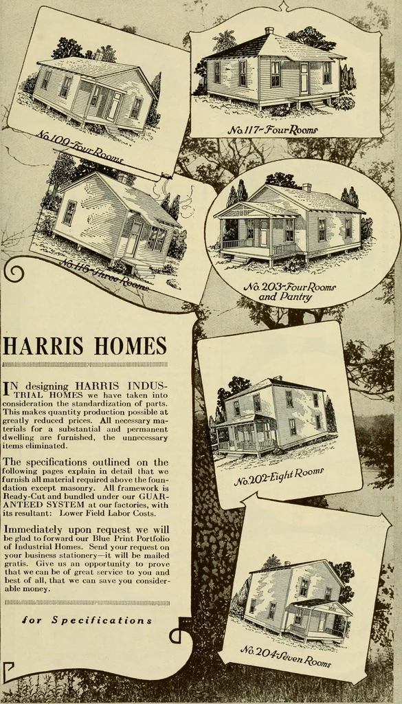 An illustration from Plan book of Harris homes : book number seventy six, 1920, leaf 96