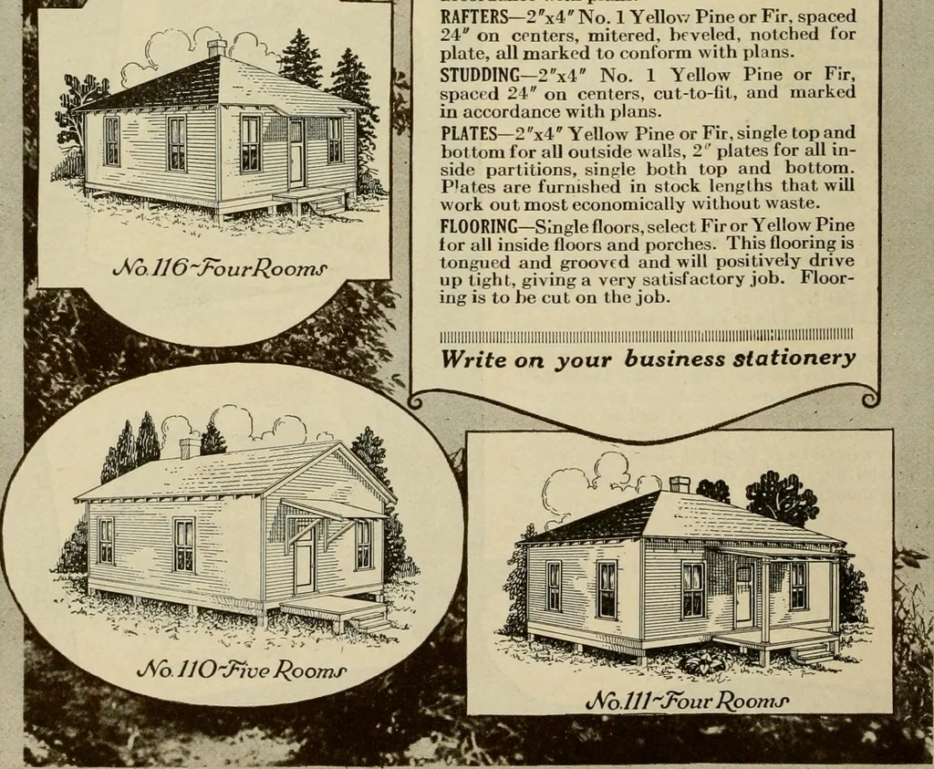 An illustration from Plan book of Harris homes : book number seventy six, 1920, leaf 97