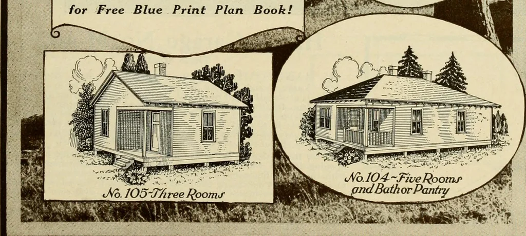 An illustration from Plan book of Harris homes : book number seventy six, 1920, leaf 98