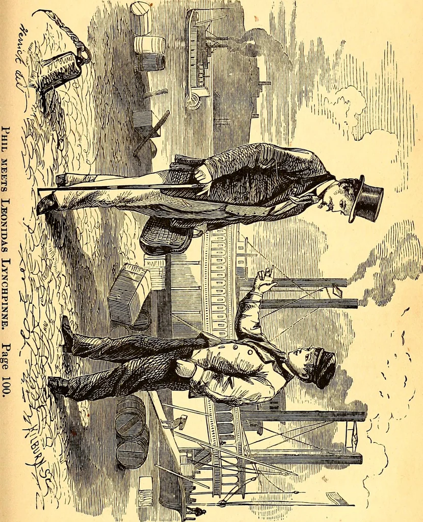 An illustration from Plane and plank, or, The mishaps of a mechanic, 1870, leaf 112