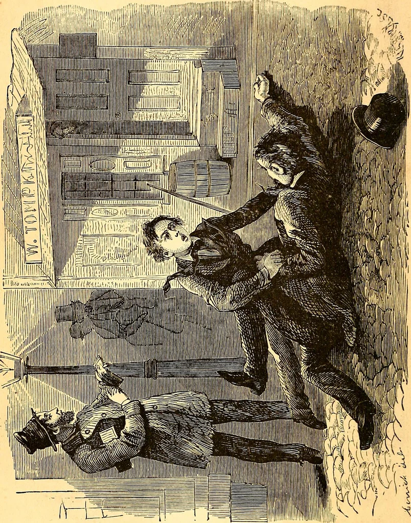 An illustration from Plane and plank, or, The mishaps of a mechanic, 1870, leaf 171