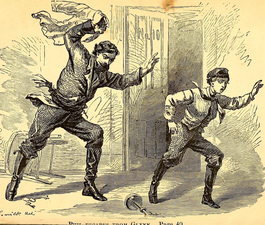 An illustration from Plane and plank, or, The mishaps of a mechanic, 1870, leaf 48
