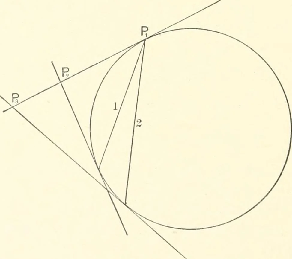 An illustration from Plane and solid analytic geometry, 1897, leaf 127
