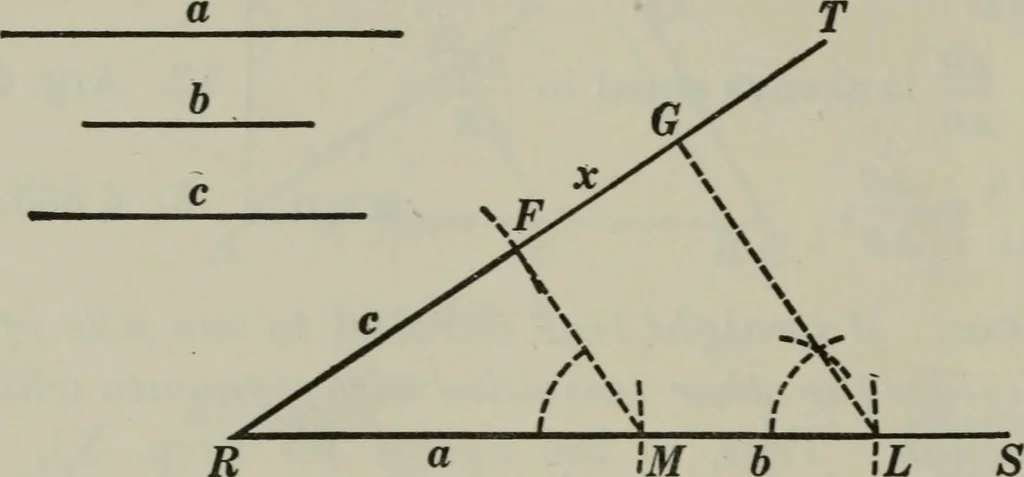 An illustration from Plane and solid geometry, 1912, leaf 185