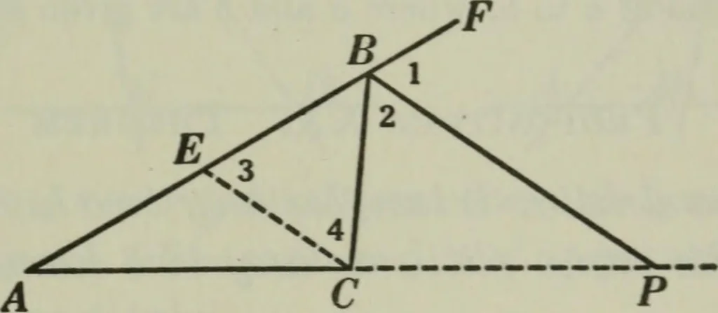 An illustration from Plane and solid geometry, 1912, leaf 196