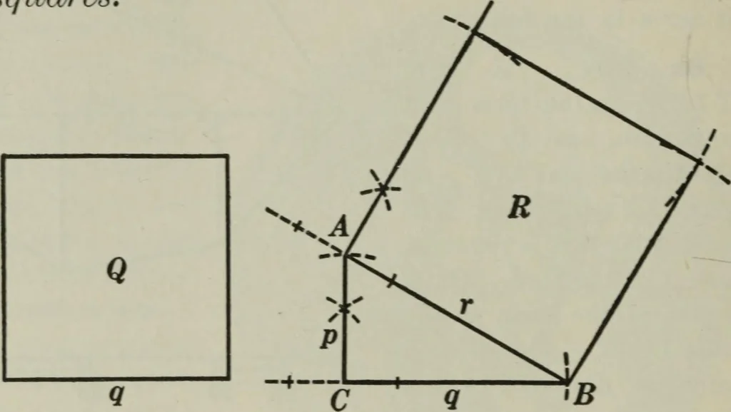 An illustration from Plane and solid geometry, 1912, leaf 247