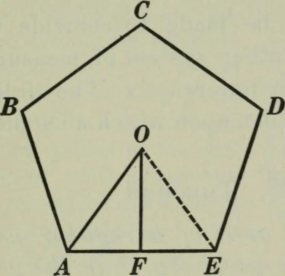 An illustration from Plane and solid geometry, 1912, leaf 268