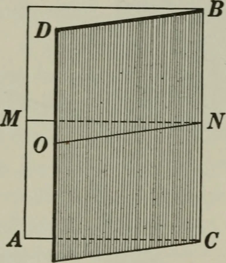 An illustration from Plane and solid geometry, 1912, leaf 335