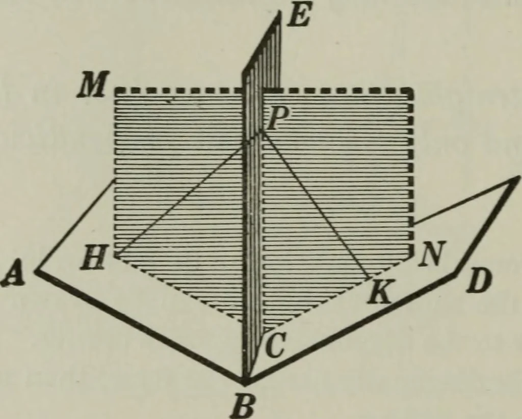 An illustration from Plane and solid geometry, 1912, leaf 345