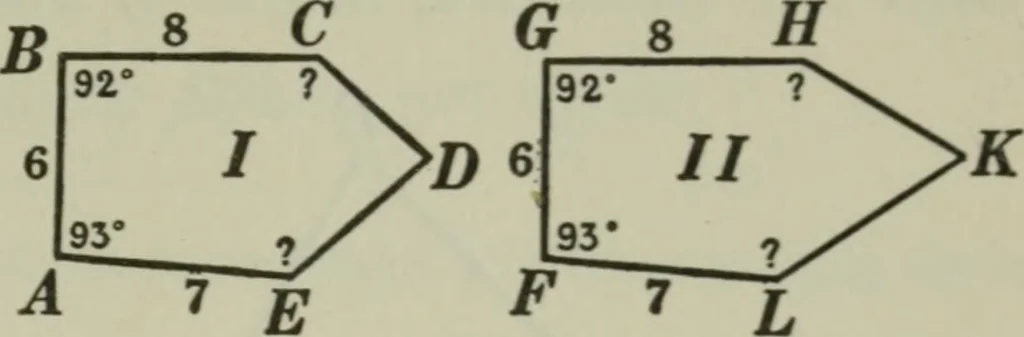 An illustration from Plane and solid geometry, 1912, leaf 38