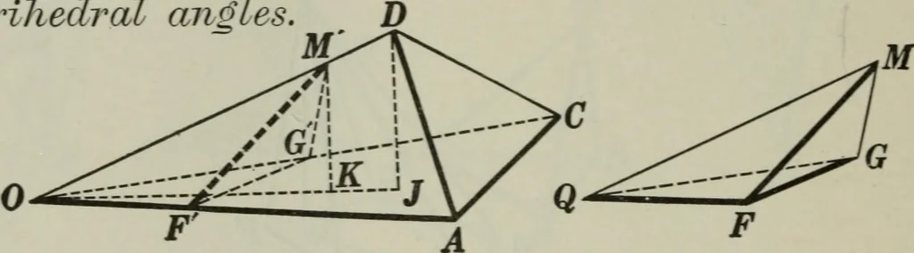 An illustration from Plane and solid geometry, 1912, leaf 387