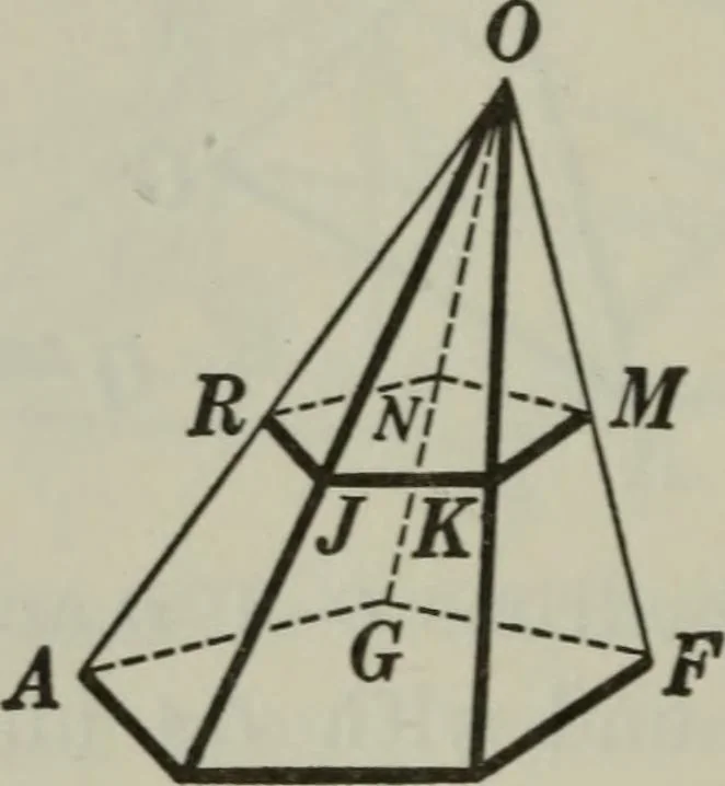 An illustration from Plane and solid geometry, 1912, leaf 389