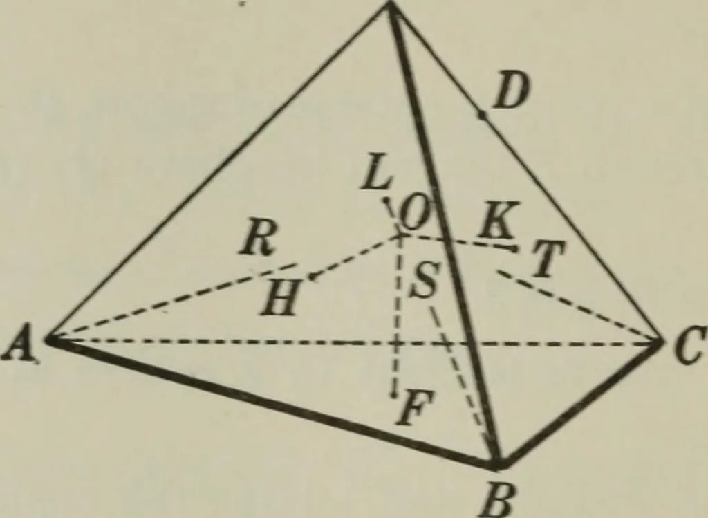 An illustration from Plane and solid geometry, 1912, leaf 437