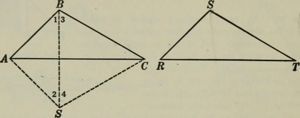 An illustration from Plane and solid geometry, 1912, leaf 45