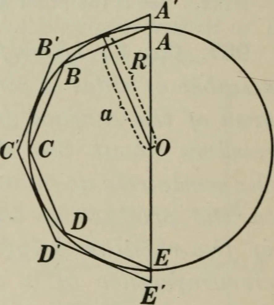 An illustration from Plane and solid geometry, 1912, leaf 457