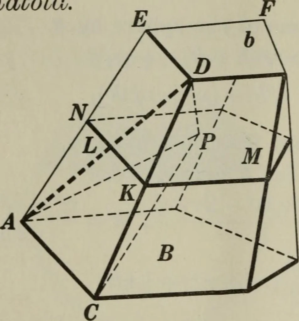An illustration from Plane and solid geometry, 1912, leaf 487