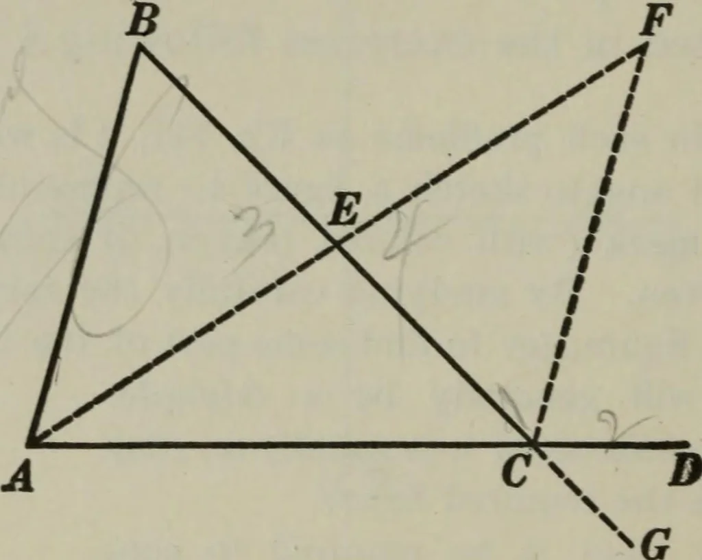 An illustration from Plane and solid geometry, 1912, leaf 63