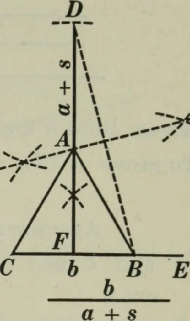 An illustration from Plane and solid geometry, 1912, leaf 76