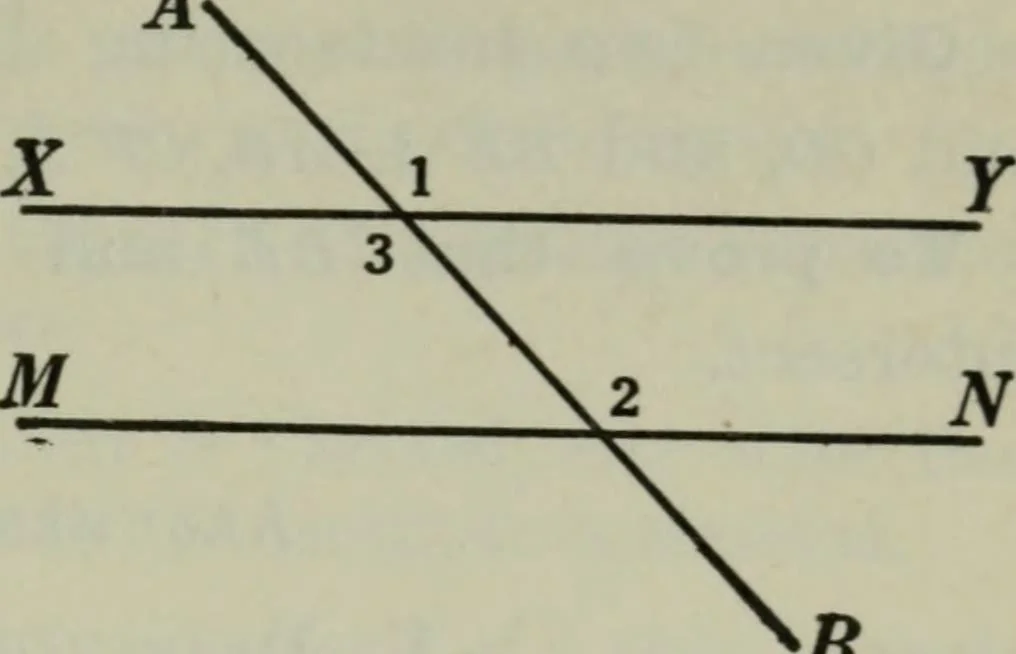 An illustration from Plane and solid geometry, 1912, leaf 82