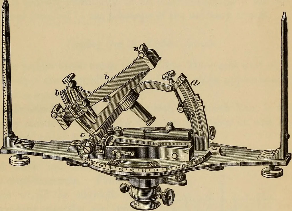 An illustration from Plane and spherical trigonometry, 1887, leaf 216