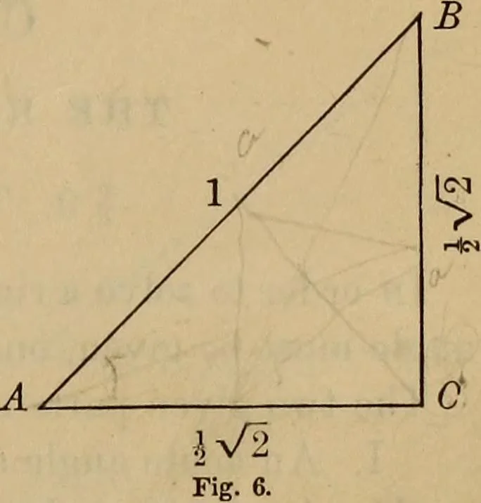 An illustration from Plane and spherical trigonometry, 1887, leaf 24