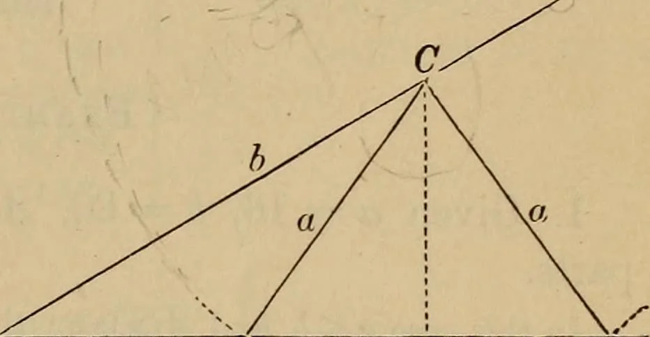 An illustration from Plane and spherical trigonometry, 1887, leaf 66