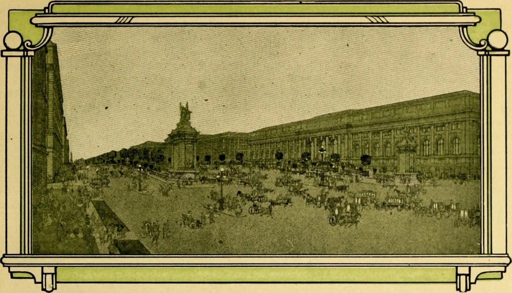 An illustration from Planning a world metropolis, 1909, leaf 12