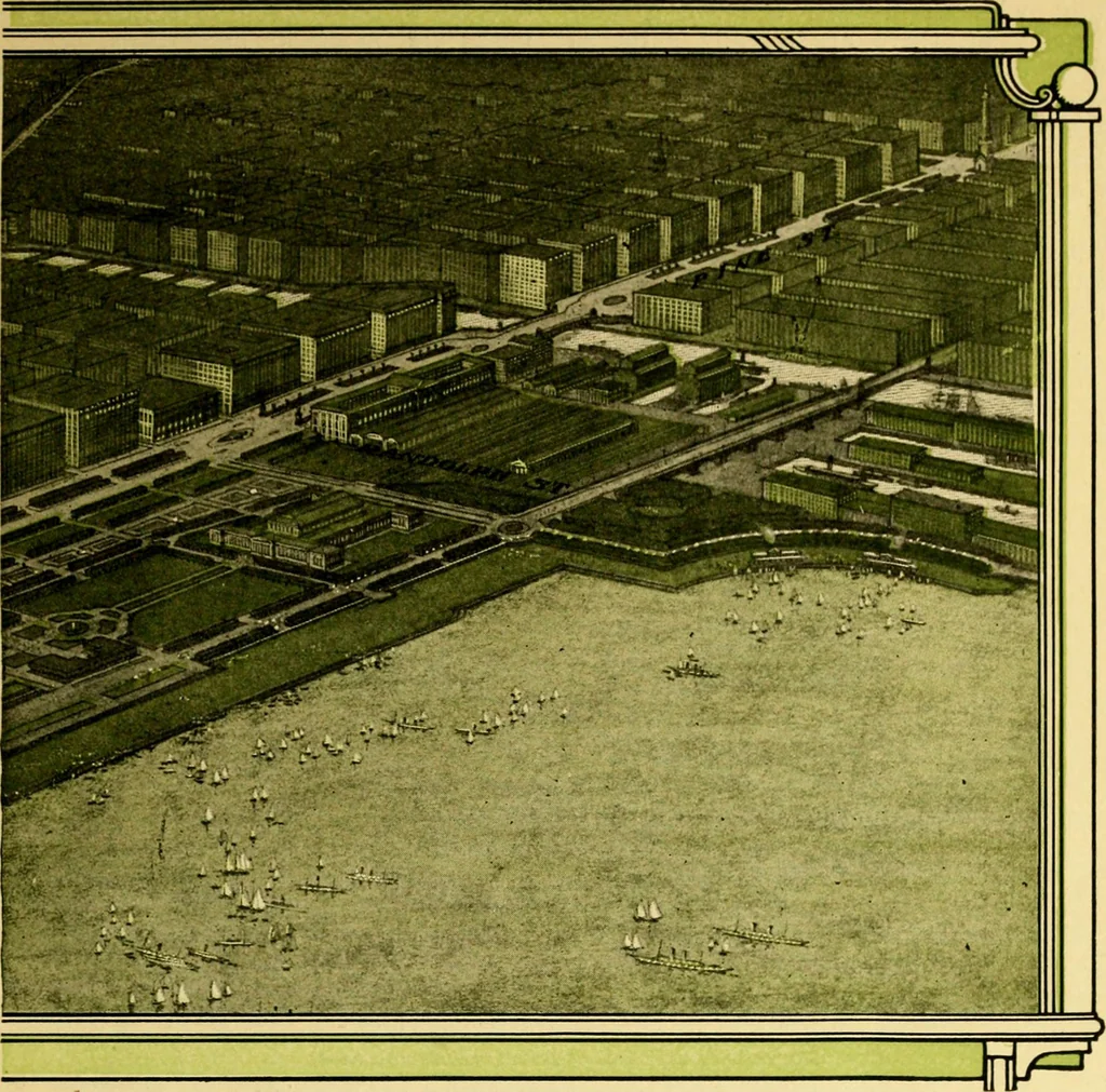 An illustration from Planning a world metropolis, 1909, leaf 16