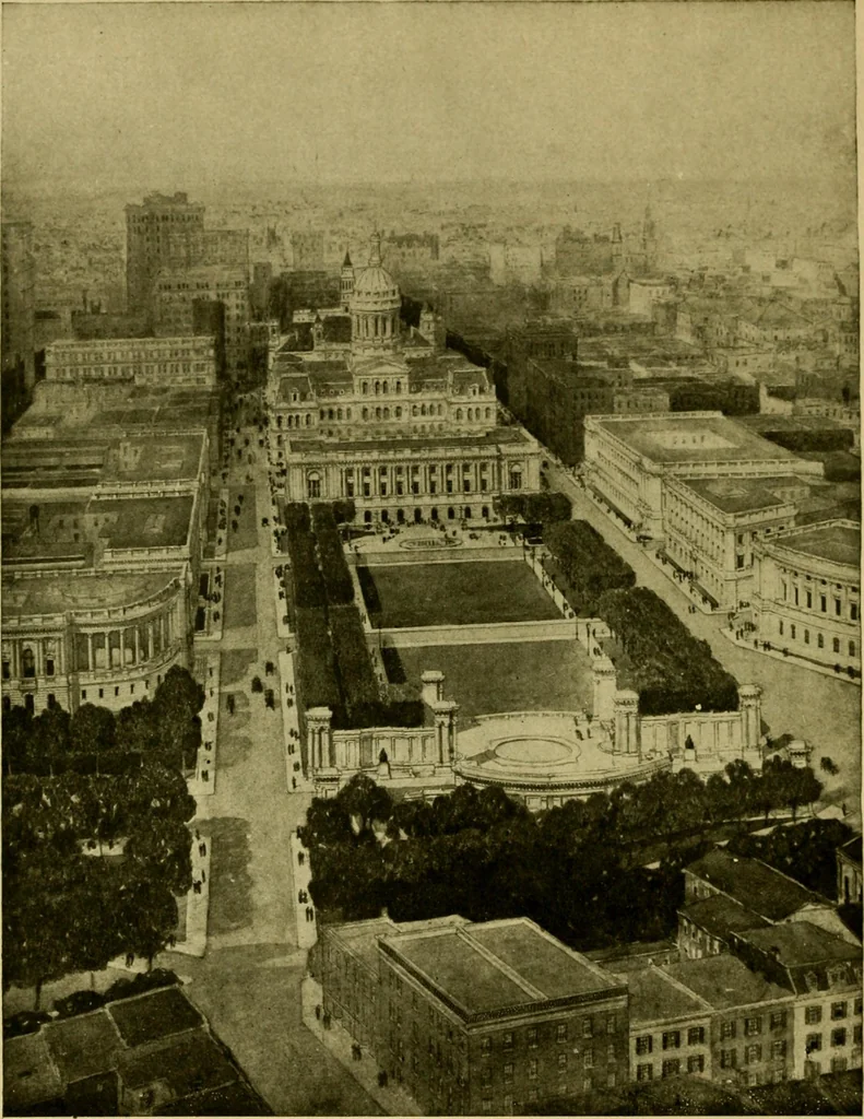 An illustration from Planning a world metropolis, 1909, leaf 39
