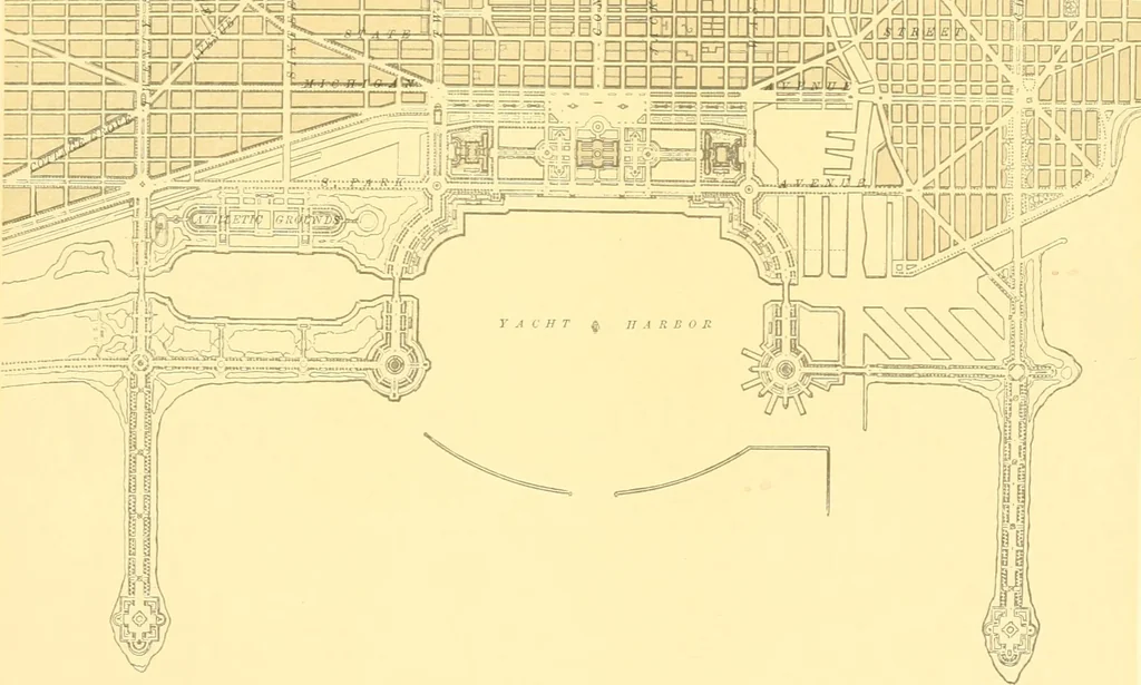 An illustration from Plan of Chicago prepared under the direction of the Commercial club during the years 1906, 1907, and 1908, 1909, leaf 160