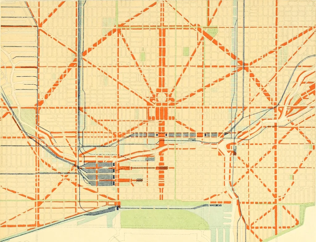 An illustration from Plan of Chicago prepared under the direction of the Commercial club during the years 1906, 1907, and 1908, 1909, leaf 162