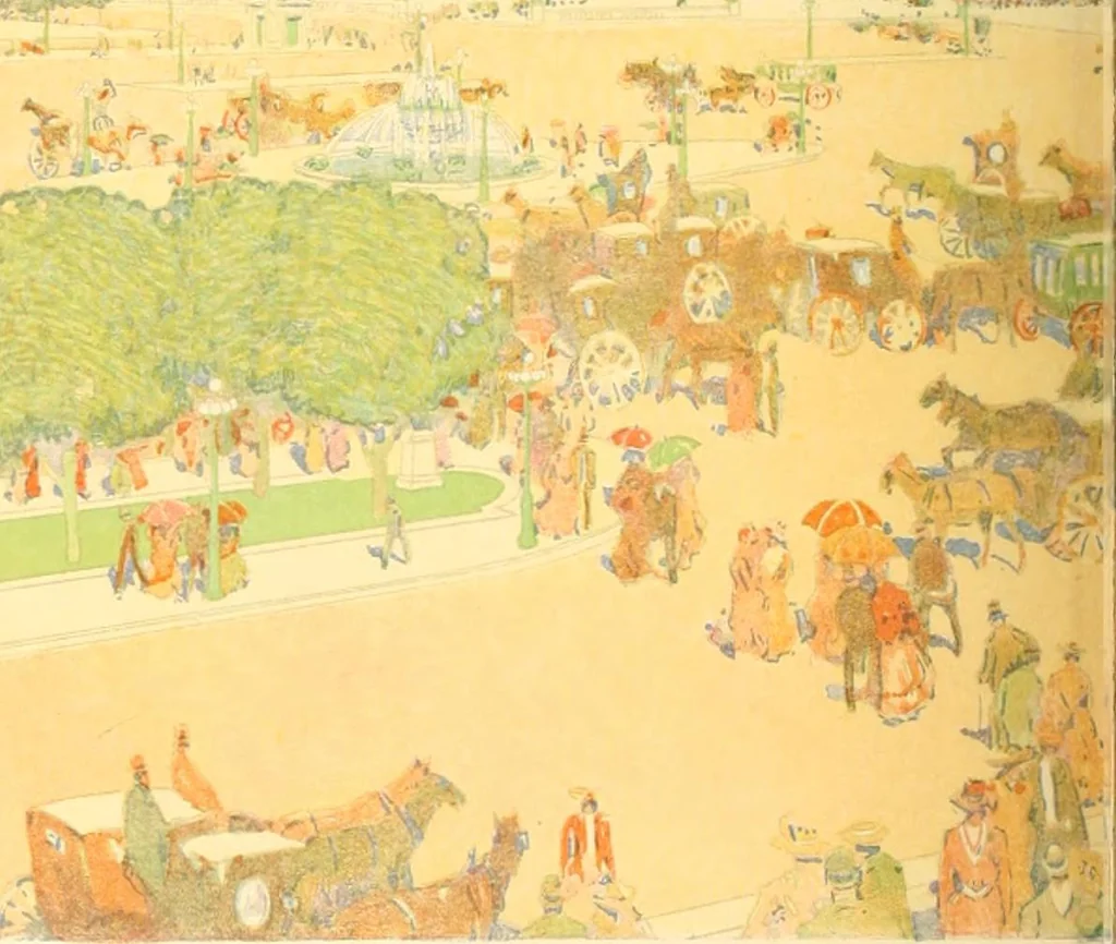 An illustration from Plan of Chicago prepared under the direction of the Commercial club during the years 1906, 1907, and 1908, 1909, leaf 201