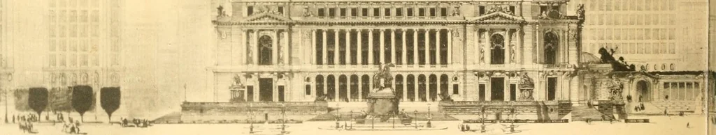 An illustration from Plan of Chicago prepared under the direction of the Commercial club during the years 1906, 1907, and 1908, 1909, leaf 211