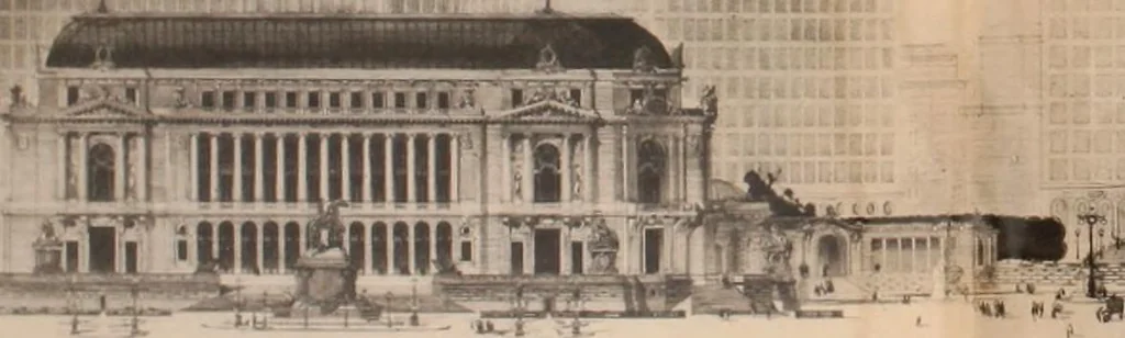 An illustration from Plan of Chicago prepared under the direction of the Commercial club during the years 1906, 1907, and 1908, 1909, leaf 213